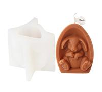 Stampo in silicone per cera fatta a mano, motivo: cartoni animati, per dormire, appendere, orecchie ad anello, coniglietti, sapone, Pasqua