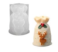 Stampo in silicone per cera natalizia, forma borsa regalo per candele artistiche fatte a mano, da esposizione per le festività, creatori artigianato invernale Stampo per candele invernali