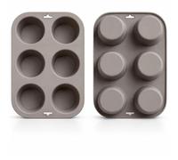 Stampo in Silicone per Cioccolatini 3D - Stampo da Forno e Frigo - Versatile per Dolci, Ghiaccio, Candele, Caramelle, Gelatina, Lecca Lecca- Formine Antiaderenti (6 MUFFIN)