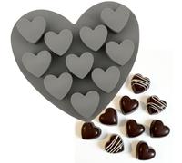 Stampo in Silicone per Cioccolatini 3D - Stampo da Forno e Frigo - Versatile per Dolci, Ghiaccio, Candele, Caramelle, Gelatina, Lecca Lecca- Formine Antiaderenti (CUORE CON CUORICINI)