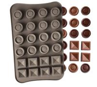 Stampo in Silicone per Cioccolatini 3D - Stampo da Forno e Frigo - Versatile per Dolci, Ghiaccio, Candele, Caramelle, Gelatina, Lecca Lecca- Formine Antiaderenti (MIX PRALINE GOURMET)