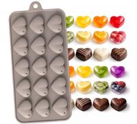 Stampo in Silicone per Cioccolatini a Cuore 3D - Stampo da Forno e Frigo - Versatile per Dolci, Ghiaccio, Candele, Caramelle, Gelatina - Formine Antiaderenti (CUORE)