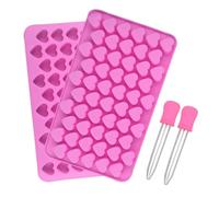 Stampo In Silicone Per Cioccolatini A Cuore - 55 Cavità Gesso Per Colata Con Contagocce - Per Caramelle A Forma Di Cuore Per San | Per Topper Per Cupcake Cottura Cioccolato Sapone Candela Gelatina