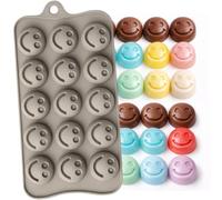 Stampo in Silicone per Cioccolatini Smile 3D - Stampo da Forno e Frigo - Versatile per Dolci, Ghiaccio, Candele, Caramelle, Gelatina - Formine Antiaderenti (FACCINA)