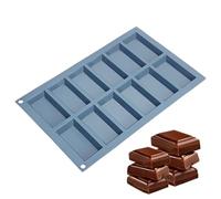 Stampo in silicone per cioccolatini, stampo rettangolare in silicone, stampo per barrette energetiche, buona tenuta, tappetino liscio per caramelle, torte, biscotti e dessert