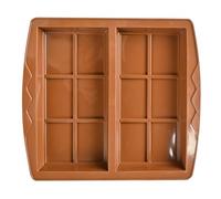 Stampo in silicone per cioccolato, 2 scomparti, profondità quadrata, forma resistente, stampo in silicone resistente per caramelle, per snack, proteine, fai da te, sapone natalizio, decorazione per
