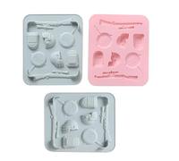 Stampo In Silicone Per Cioccolato 3 Pezzi A Forma Di Cioccolato Fondente Silicone Morbido Torta Di Caramelle Fai Da Te Stampo Da Forno Blu Rosa
