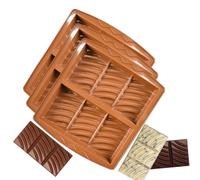 Stampo in silicone per cioccolato - 3 pezzi stampo in silicone profondo antiaderente per compresse di cioccolato, facile da rimuovere 6 cavità per brownie truffle pasticceria cucina feste natalizie,