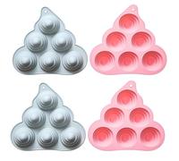 Stampo In Silicone Per Cioccolato 4Pcs Cacca Forma Silicone Strumento Di Cottura Torta Budino Al Cioccolato Stampo Per Caramelle Polvere Blu