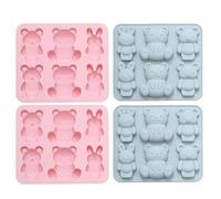 Stampo In Silicone Per Cioccolato 4Pcs Forma Animale Silicone Cioccolato Cottura Torta Biscotto Gelatina Pudding Stampo Blu Rosa
