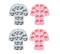Stampo In Silicone Per Cioccolato 4Pcs Forma Di Fungo Silicone Cioccolato Cottura Torta Torta Budino Stampo Blu Rosa