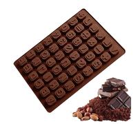 Stampo in silicone per cioccolato fondente, stampo per lettere e numeri fondenti, stampo in silicone a 48 griglie per dolci | numero 1-9 stampi in silicone da 26 lettere