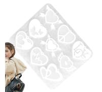 Stampo in silicone per ciondolo a forma di cuore, stampo in silicone per decorazione da ufficio, stampo in silicone antiaderente, strumenti artigianali d'arte | stampo romantico in silicone