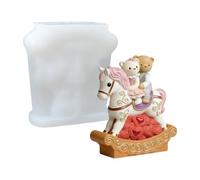 Stampo in silicone per colata, Forma flessibile romantica, Stampo per coppia di a cavallo, per cemento, gesso, argilla, dessert, sapone, candela, cioccolato, fidanzato, fidanzata