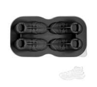 Stampo in silicone per congelatore, 4 cavità a forma di scarpe, con imbuto integrato, facile da rilasciare, creativo, per whisky, cocktail e feste