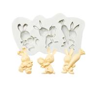 Stampo in silicone per conigli 3D,Stampo in resina per conigli 3D - per cioccolato fondente con coniglietto pasquale | Regali di Pasqua, stampo per coniglio fai da te per Pasqua per muffin, fon