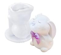 Stampo in silicone per conigli - Graziosa decorazione in silicone 3D in piedi | Stampo creativo a forma di coniglio | Accessorio per sapone in gesso in resina fai-da-te | Decorazione Artigianale | Cas
