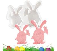 Stampo in silicone per conigli | Simpatico silicone con superficie antiaderente per accessori per le festività - Forma di coniglietto pasquale, per il Ringraziamento feste di compleanno ufficio scuola