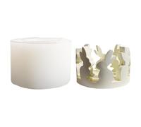 Stampo in silicone per conigli, stampo per coniglio | Stampo per portacandele in resina,Stampo per candele in silicone rotondo Guptume per cemento in gesso