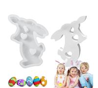 Stampo in silicone per coniglietti pasquali, facile da rimuovere e antiaderenti, in silicone, per calcestruzzo, argilla, resina epossidica, per adulti, famiglia, bambini, casa, scuola, studio