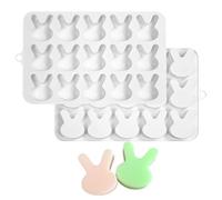 Stampo in silicone per coniglio pasqua - 15/24 cavità | resistente alle alte temperature | per cioccolatini biscotti cubetti ghiaccio fondente, dessert fai da te decorazione torte