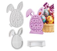 Stampo in silicone per coniglio pasquale - Con ornamenti in cemento a forma di di coniglio, stampo per fusione di resina, per la decorazione della cena a tavola decorazione centrotavola festa di