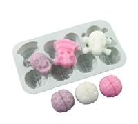 Stampo in silicone per cottura: stampo in silicone teschio, stampo per caramelle in silicone a 8 griglia con disegno teschio di Halloween, stampo di Halloween unico per forniture artigianali, se