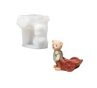 Stampo in silicone per creare divertenti oggetti a forma orso Barattolo portaoggetti unico per realizzare decorazioni artistiche per la casa