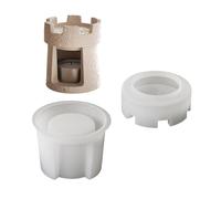 Stampo in silicone per creare forme di castelli a tema candeliere, texture per il fai da te, forma creativa per candele