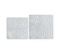 Stampo in silicone per creare spilli con graffette, cuore, fiore, stella, crocifisso, forme, creazione di gioielli, multiuso, in silicone
