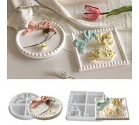 Stampo in silicone per creazione di perle a bolle quadrate/rotonde, sottobicchieri, cere profumate, piatti in ceramica, fai da te piazza,girareSilicone