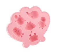 Stampo in silicone per cubetti di ghiaccio a forma di animali marini, per feste divertenti e bambini, con 6 disegni unici di creature marine, balena e gamberetti