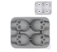 Stampo in silicone per cubetti di ghiaccio, con 4 scomparti, per caffè, tè, cocktail, feste di famiglia, picnic, campeggio