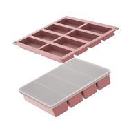 Stampo in silicone per cubetti di ghiaccio multifunzione in silicone, forma rettangolare, per cubetti di ghiaccio, per muffe, facile da rilasciare