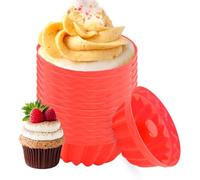Stampo in silicone per cupcake - Pirottini da forno antiaderenti riutilizzabili, pirottini per muffin resistenti al calore | da forno per muffin, 12 pezzi, vassoio per cupcake sicuro per alimen