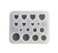 Stampo in silicone per dilatare l'orecchio in silicone stampi per gioielli rotondi a forma di cuore per gli appassionati di gioielli stampo