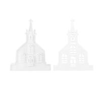 Stampo in Silicone per Finestra della Chiesa, Stampo in Silicone per Chiesa, Forma a Croce, Forma di Chiesa, Plug-in, Ornamenti, stampi in Silicone, Gesso, Cemento, Resina, Stampo per la