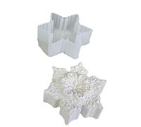 Stampo in silicone per fiocchi di neve, stampo in resina epossidica, decorazione da tavolo, fragranza cerotto per candele, facile da pulire, stampo in resina epossidica in silicone unico per