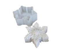 Stampo in silicone per fiocchi di neve, stampo in resina epossidica, decorazione da tavolo, fragranza cerotto per candele, facile da pulire, stampo in resina epossidica in silicone unico per