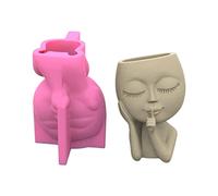 Stampo in silicone per fioriera, grande per bambola, vaso da fiori, stampo per calcestruzzo, resina cementizia, colata artigianale per fioriera, stampi epossidici