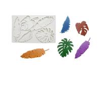 Stampo in Silicone per Foglie di Fondente, 3D Foglie Tropicali Stampo Foglie Silicone Sugarcraft Stampo per Torta Stampo Foglia per Decorazione Artigianale Fai-da-te per Biscotti Fondente