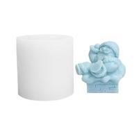 Stampo in silicone per fondente di Babbo Natale, antiaderente, per candele di Babbo Natale, per feste invernali, in silicone