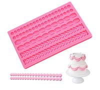 Stampo in Silicone per Fondente Maglia Perline | Stampo Fondente Perle Silicone, Decorare il Bordo Della Torta Stampi per Torte, Cioccolato, Cupcake, Dolci