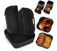 Stampo in Silicone per Friggitrice ad Aria, Accessorio Airfryer 3 Pezzi, Supporto in Silicone Riutilizzabile 22×23 cm, per COSORI Turboblaze 6L/5,5L/6,2L/6,4L, PHILIPS NA230/00 6,2L, NINJA AF180EU