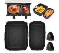 Stampo in silicone per friggitrice ad aria calda, accessorio per friggitrice ad aria calda Tefal Easy Fly 5,2/3,1L Lakeland 5L/3L Cecotec Cecofry 9L 5,5/3,5L con guanti in silicone