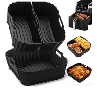 Stampo in silicone per friggitrice ad aria calda Ninja MAX PRO 6,2 l, 3 pezzi accessori per ninja 4,7 l, riutilizzabili Air Fryer Accessories in silicone, senza BPA (AF180EU / AF180EUCP / AF140EU)