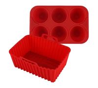 Stampo in silicone per friggitrice ad aria, inserti in silicone riutilizzabili per friggitrice ad aria calda, utensile da cucina antiaderente per forno, microonde, congelatore, riscaldare i resti