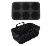 Stampo in silicone per friggitrice ad aria, inserti riutilizzabili in silicone per friggitrice ad aria calda, utensile da cucina antiaderente per forno, microonde, congelatore, riscaldare i resti