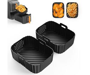 Stampo in silicone per friggitrice ad aria per Ninja Double Stack XL SL400EU, Foodi Max AF500EU, AF400EU, AF451EU, AF300EU, confezione da 2 accessori per friggitrice da 7,6 a 10,4 litri, piatto cucina