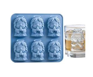 Stampo in silicone per ghiaccio,Stampo 3D Riutilizzabile in Silicone,Mini per ghiaccio a forma di Gesù per whisky - per Whisky Bevande Succhi Limonata Feste Cucina Picnic Campeggio